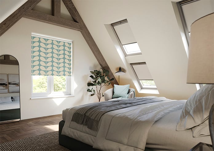 Orla Kiely Jumbo Solid Stem, Duckegg - Twist&Fit Roller Blind - Image 7